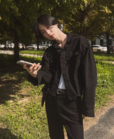 サークルブーツカットズボン/Circle bootcut trousers