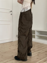ティニャシャーリングナイロンツーウェイロングジョガーパンツ/Tinya Shirring Nylon Two-Way Long Jogger Pants