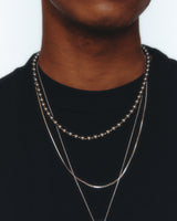 スクエアスネーク＆ボックスチェーンネックレス / Square Snake & Box Chain Necklace
