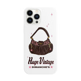 ヴィンテージバッグアイフォンケース/BROWN VINTAGE BAG CASE (WHITE)