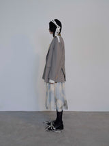 Warm Grey Check Breasted Jacket (6635880317046)