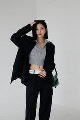 カシミアニットジップアップ / Cashmere knit zip-up (3color)