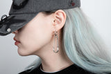 ロゴ＆セイフティーピンピアス１セット (Silver)