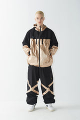 ウィンドブレーカーフーデッドステッチジャケット/BSR2223FWJK035 MMM WINDBREAKER HOODED STRETCH JACKET ROSE GOLD/BLACK