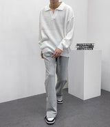 ハッチカラーニットウェア/SK Hacchi Collar Knitwear (4 colors)