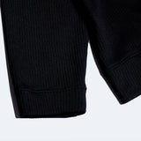 Vネックワッフルカーディガン/DAMP V-NECK WAFFLE CARDIGAN_BLACK
