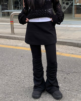 シャーリングスカートパンツ