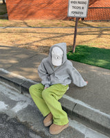 ナッピングエンブロイダリー2WAYジョガーパンツ / [Bellied made] napping embroidery two-way jogger pants