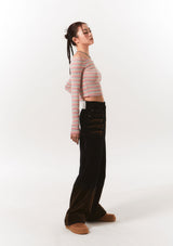 coduroy gradation pt - black