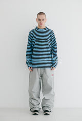 ストライプハイネックプルオーバー / BSR2223FWPO027 STRIPE HIGH NECK PULLOVER BLUE