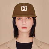 VA Square Applique Wool Baseball Cap / Brown