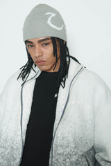 Grey Gradation Sherpa Fur Jacket