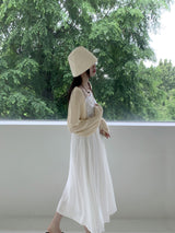 夏 ベーシック ストリング リボン クロップド ボレロ カーディガン/[6 colors] Honey Summer Basic String Ribbon Cropped Bolero Cardigan