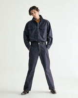 UNISEX DENIM POCKET SHIRT JACKET M - INDIGO BLUE (6636054970486)