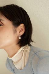 half and ball earring