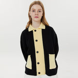 ツートーンカラーカーディガン / Two tone collar cardigan