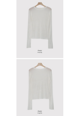 MY クリームスリムフィットベーシックTシャツ