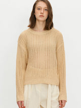 シアーリブニット / Sheer ribbed knit - Cerulean