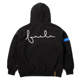 ジッパーオーバーサイズヘビースウェットフーディー/22 ZIPPER OVERSIZED HEAVY SWEAT HOODIE WHITE MELANGE / BLACK
