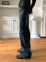 Delray back cut wide denim pants