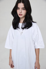 mii ロゴオーバーサイズTシャツ / mii LOGO OVERSIZED T-SHIRT WHITE