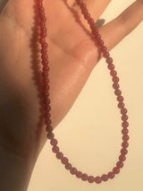 4mm レッドオニックスネックレス