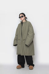 Long bomber  padded jacket