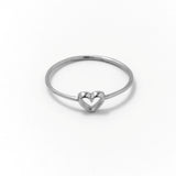 Open heart ring silver