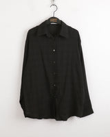 Contw Vintage Linen Boxy Check Shirt