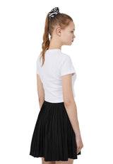 [i-ts21-003] ANGEL CAT CROP T-SHIRT WHITE