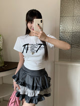 リボンレタリングTシャツ