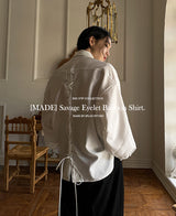 アイレットバルーンシャツ / [BRAND MADE] Savage Eyelet Balloon Shirt 2 color