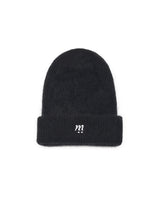 ミーロゴアンゴラビーニー/mii LOGO ANGORA BEANIE BLACK