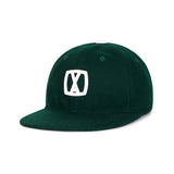 VA Square Applique Wool Baseball Cap / Deep Green
