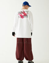 ドリームイズノーウェアオーバーサイズTシャツ/DREAM IS NOWHERE LS OVERSIZED T-SHIRT WHITE