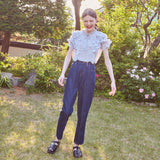 フリルウィングリボンブラウス / Frill Wing Ribbon Blouse (FLOWER)