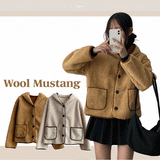Kitapogul Wool Hooded Mustang Jacket