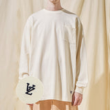 VZロゴビックオバーフィットポケットロングスリーブアイボリー/VZ Logo Big Over Fit Pocket Long Sleeve Ivory (6683335622774)
