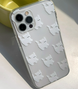 ソフトビーンホワイトフォーンケース / Soft bean white phone case