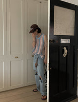 ソルトワイドデニムパンツ / Salt mufa wide denim pants (2 color)