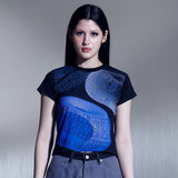 3DプラネットグラフィッククロップTシャツ / 3D PLANET GRAPHIC CROP T-SHIRT