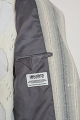 POCKET STRIPE BLAZER JACKET / GREY (6601031155830)