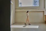 ベルトボタンスカート/BELTED BUTTON SKIRT_BEIGE