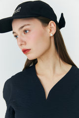 チューリップ シアサッカー ドレス / Tulip Seersucker Dress [Black]