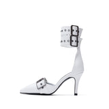 Buckle Point Stiletto Heel(White)