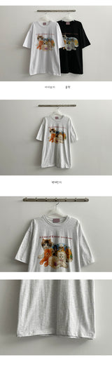 ファミリーキャットショートスリーブTシャツ / Family cat short sleeve tee