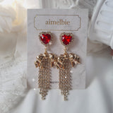 パーティーリボンプリンセスイヤリング / Party Ribbon Princess Earring - Red