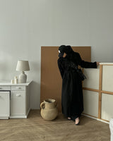 Trench wool coat