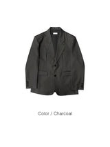 (UNISEX)オータムベーシックオーバーシングルジャケット