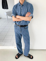 Roll up denim shirts